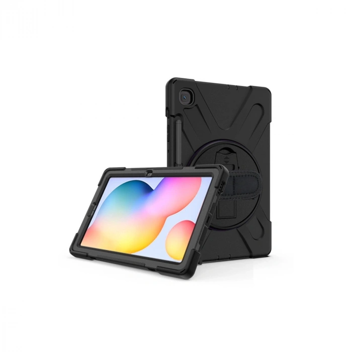 Samsung Galaxy P610 Tab S6 Lite 10.4 Kılıf Amazing Tablet Kapak - Siyah