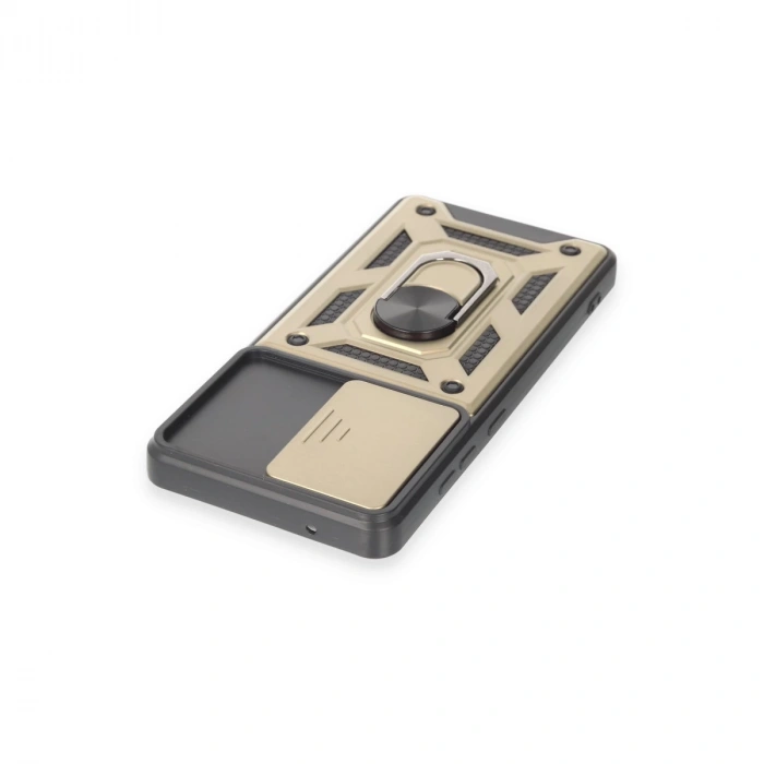 Samsung Galaxy S20 Fe Kılıf Pars Lens Yüzüklü Silikon - Gold