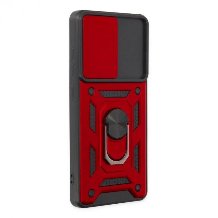 Samsung Galaxy S20 Fe Kılıf Pars Lens Yüzüklü Silikon - Kırmızı