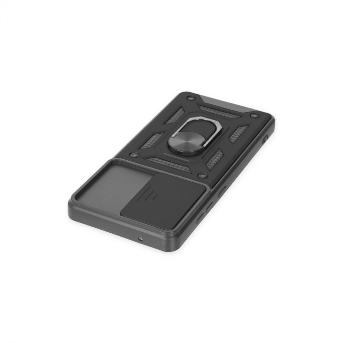 Samsung Galaxy S20 Fe Kılıf Pars Lens Yüzüklü Silikon - Siyah