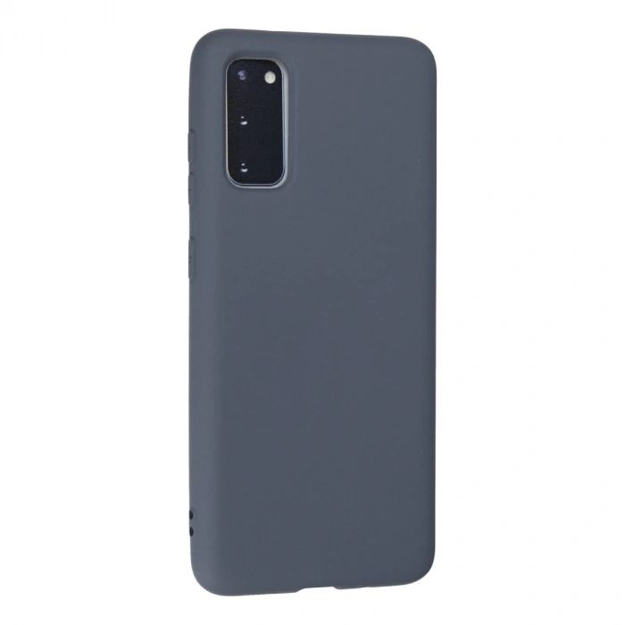 Samsung Galaxy S20 Kılıf Nano İçi Kadife Silikon - Gri