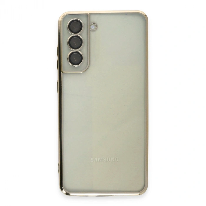 Samsung Galaxy S21 Fe Kılıf Razer Lensli Silikon - Gold