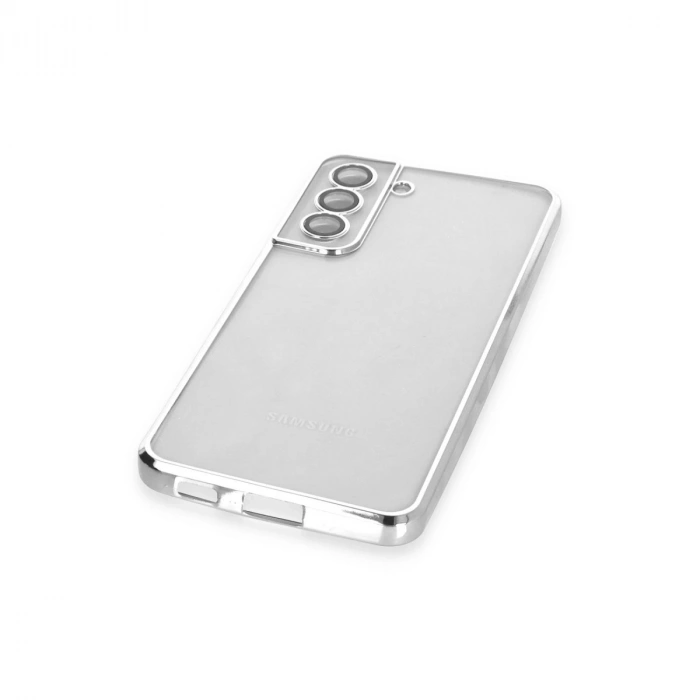 Samsung Galaxy S21 Fe Kılıf Razer Lensli Silikon - Gümüş