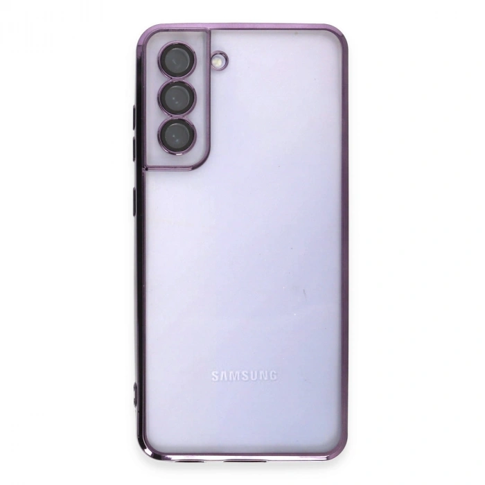 Samsung Galaxy S21 Fe Kılıf Razer Lensli Silikon - Mor