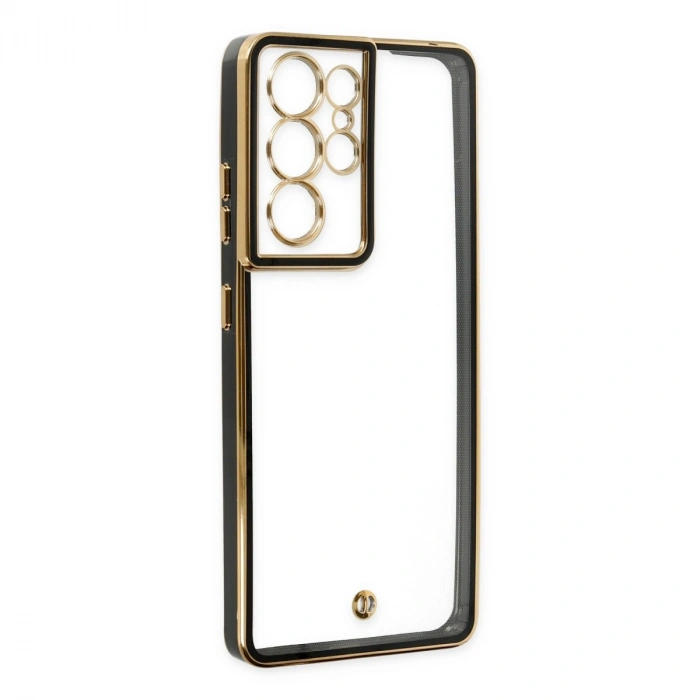 Samsung Galaxy S21 Ultra Kılıf Liva Lens Silikon - Siyah