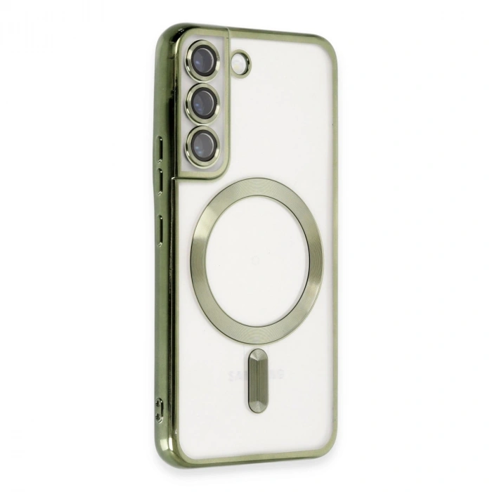Samsung Galaxy S22 Kılıf Kross Magneticsafe Kapak - Koyu Yeşil