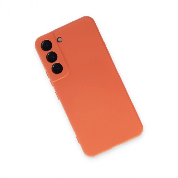 Samsung Galaxy S22 Kılıf Nano İçi Kadife Silikon - Turuncu