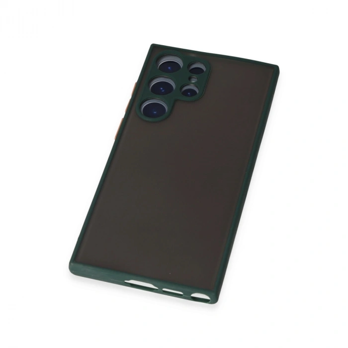 Samsung Galaxy S22 Ultra Kılıf Montreal Silikon Kapak - Yeşil