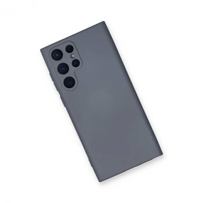 Samsung Galaxy S22 Ultra Kılıf Nano İçi Kadife Silikon - Gri