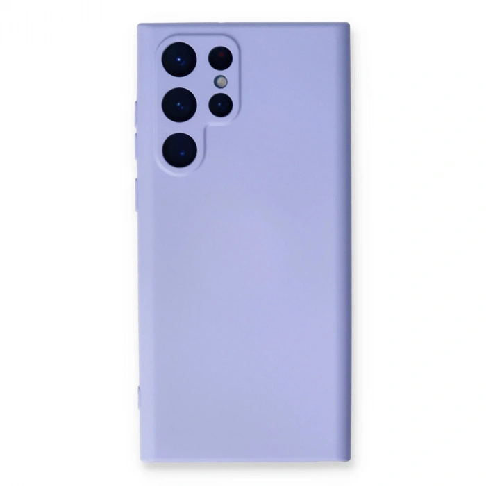 Samsung Galaxy S22 Ultra Kılıf Nano İçi Kadife Silikon - Lila