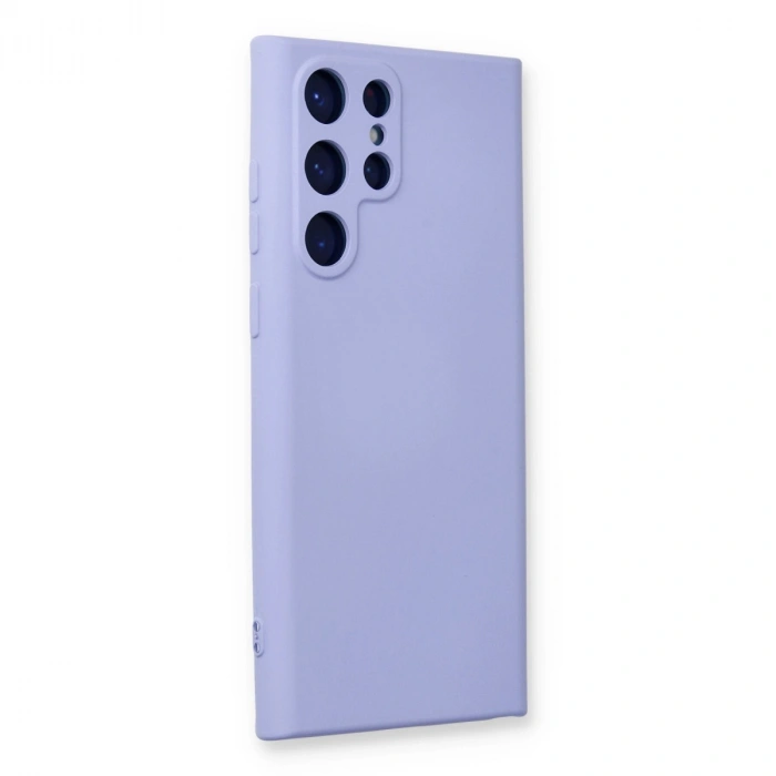 Samsung Galaxy S22 Ultra Kılıf Nano İçi Kadife Silikon - Lila