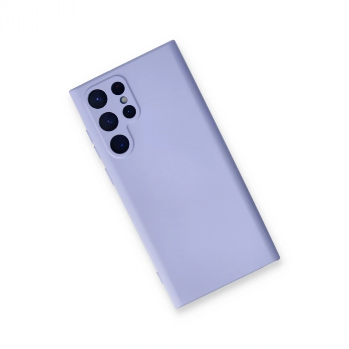 Samsung Galaxy S22 Ultra Kılıf Nano İçi Kadife Silikon - Lila