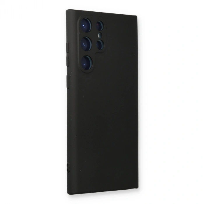 Samsung Galaxy S22 Ultra Kılıf Nano İçi Kadife Silikon - Siyah