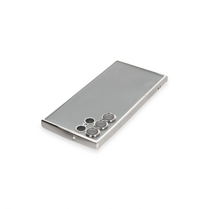 Samsung Galaxy S22 Ultra Kılıf Razer Lensli Silikon - Gümüş