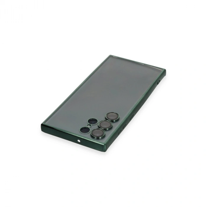 Samsung Galaxy S22 Ultra Kılıf Razer Lensli Silikon - Yeşil
