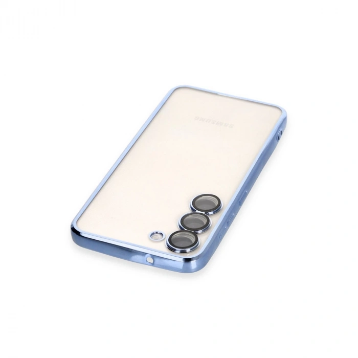 Samsung Galaxy S23 Kılıf Razer Lensli Silikon - Açık Mavi