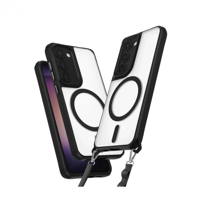 Samsung Galaxy S23 Plus Kılıf Enka Magsafe Silikon Kılıf - Siyah