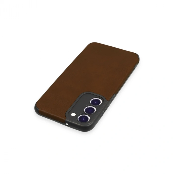Samsung Galaxy S23 Plus Kılıf Loop Deri Silikon - Kahverengi