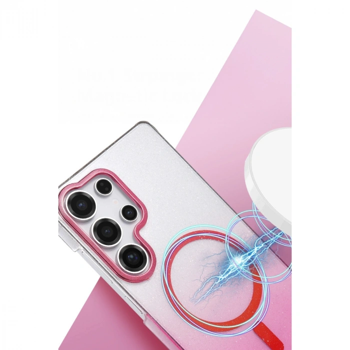 Samsung Galaxy S23 Ultra Glossy Magsafe Kapak - Mor