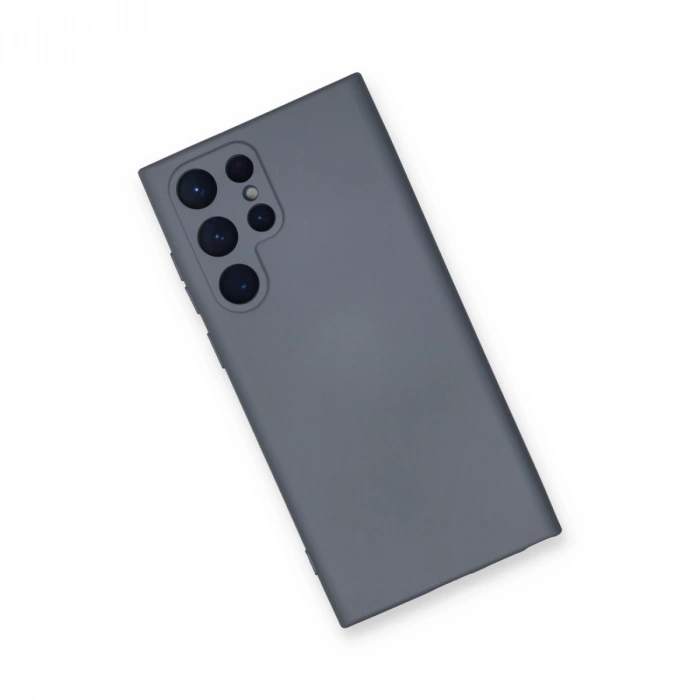 Samsung Galaxy S23 Ultra Kılıf Nano İçi Kadife Silikon - Gri