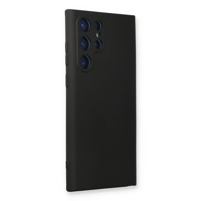 Samsung Galaxy S23 Ultra Kılıf Nano İçi Kadife Silikon - Siyah