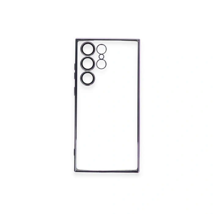 Samsung Galaxy S23 Ultra Kılıf Razer Lensli Silikon - Mor