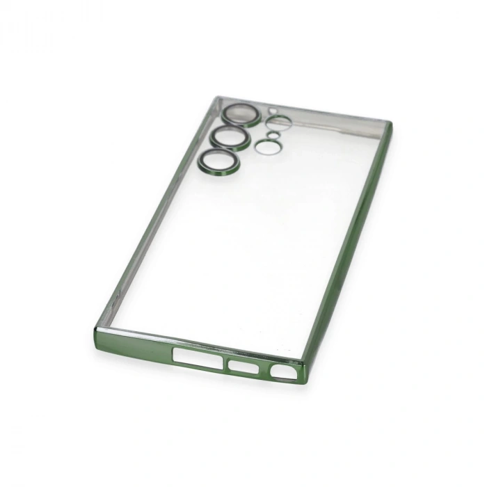 Samsung Galaxy S23 Ultra Kılıf Razer Lensli Silikon - Yeşil