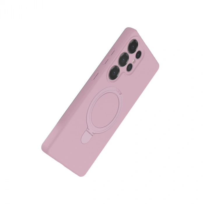 Samsung Galaxy S23 Ultra Regal Magsafe Standlı Kapak - Açık Pembe