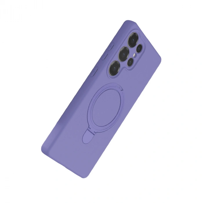Samsung Galaxy S23 Ultra Regal Magsafe Standlı Kapak - Lila