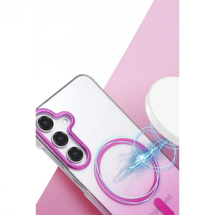 Samsung Galaxy S24 Fe Glossy Magsafe Kapak - Mor
