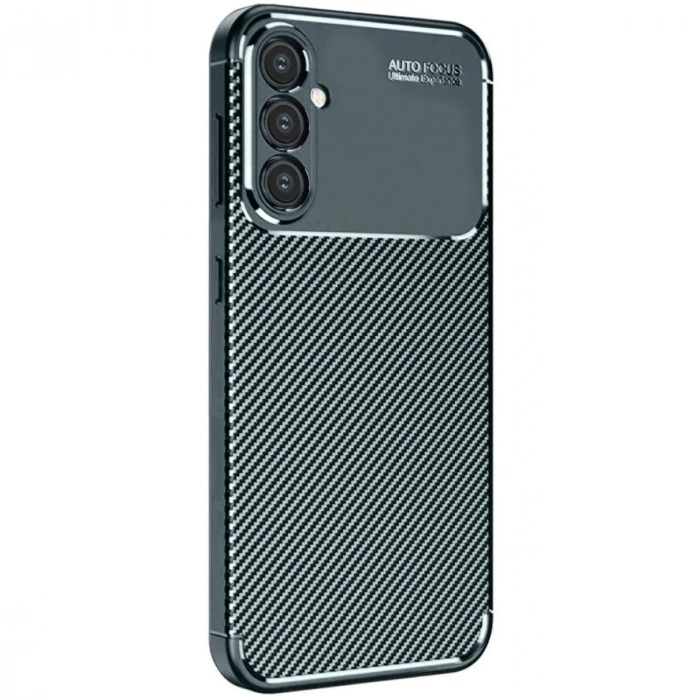 Samsung Galaxy S24 Fe Kılıf Auto Focus Karbon Kapak - Koyu Yeşil