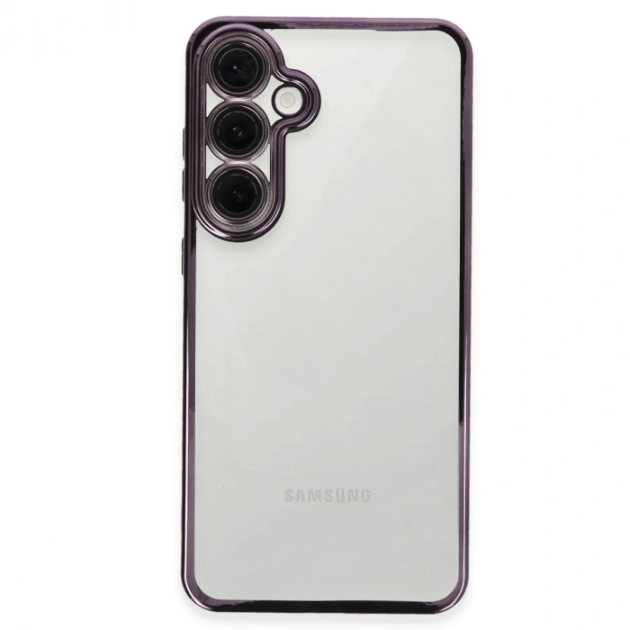 Samsung Galaxy S24 Fe Kılıf Razer Lensli Silikon - Mor