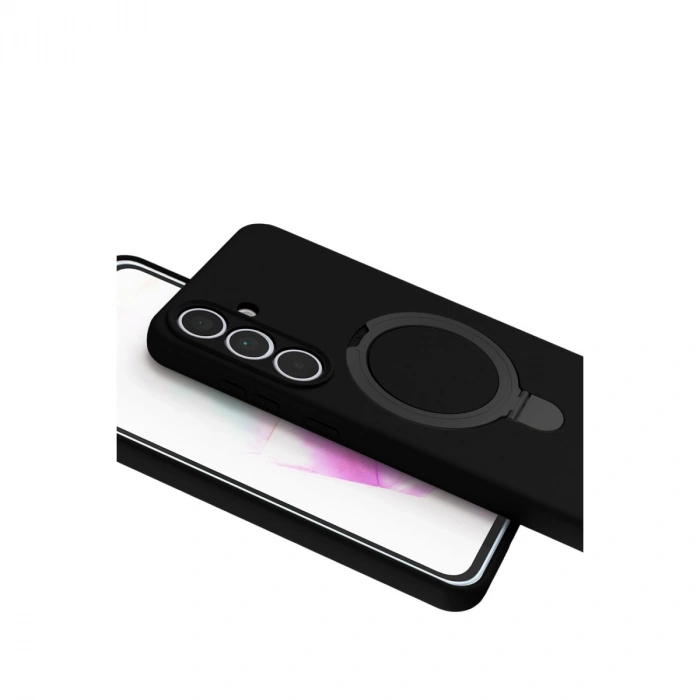 Samsung Galaxy S24 Fe Regal Magsafe Standlı Kapak - Siyah