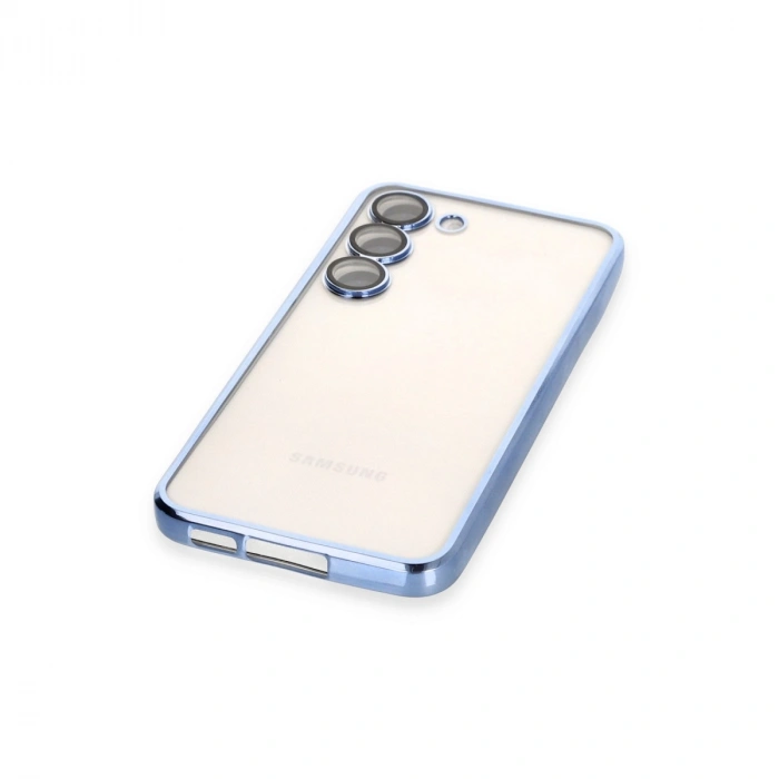 Samsung Galaxy S24 Kılıf Razer Lensli Silikon - Açık Mavi