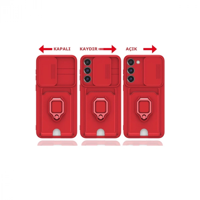 Samsung Galaxy S24 Plus Kılıf Zuma Kartvizitli Yüzüklü Silikon - Yeşil