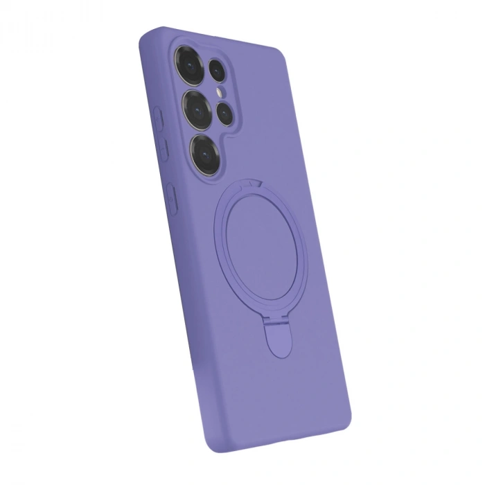 Samsung Galaxy S24 Ultra Regal Magsafe Standlı Kapak - Lila