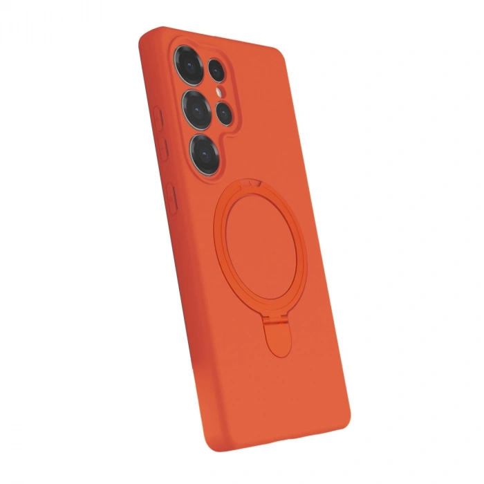 Samsung Galaxy S24 Ultra Regal Magsafe Standlı Kapak - Turuncu