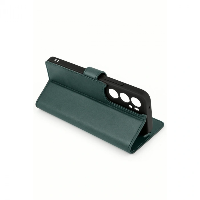 Samsung Galaxy S25 Edge Trend S Plus Kapaklı Kılıf - Koyu Yeşil
