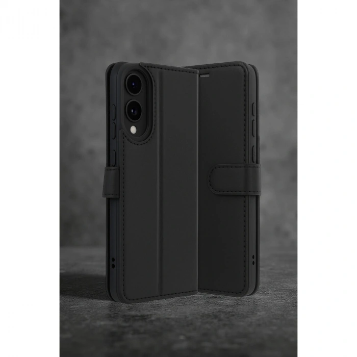 Samsung Galaxy S25 Edge Trend S Plus Kapaklı Kılıf - Siyah