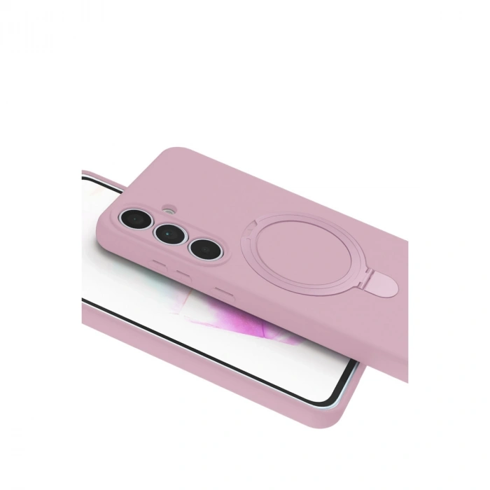 Samsung Galaxy S25 Fe Regal Magsafe Standlı Kapak - Açık Pembe