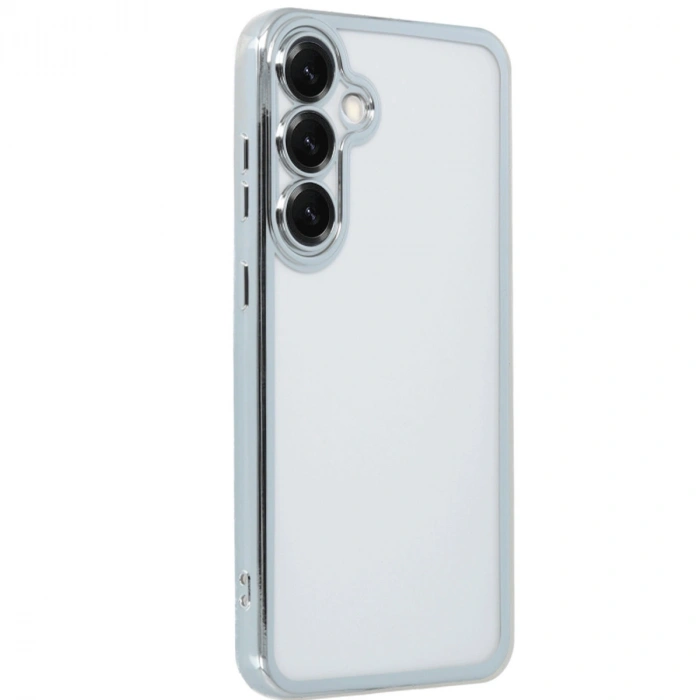 Samsung Galaxy S25 Kılıf Razer Lensli Silikon - Gümüş