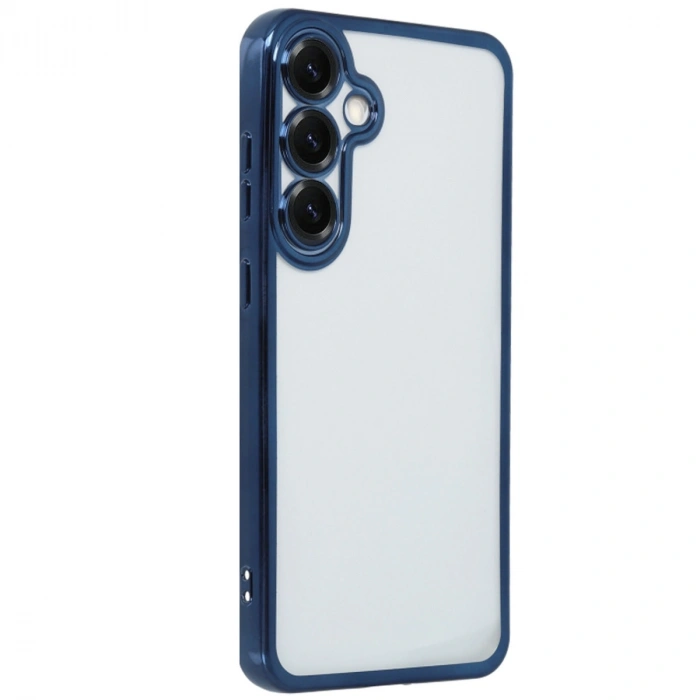 Samsung Galaxy S25 Kılıf Razer Lensli Silikon - Lacivert