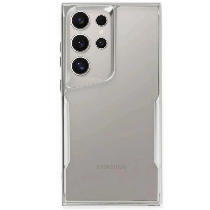 Samsung Galaxy S25 Ultra Kılıf Boyi Silikon Kapak - Gümüş