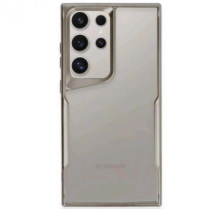 Samsung Galaxy S25 Ultra Kılıf Boyi Silikon Kapak - Titan Gri