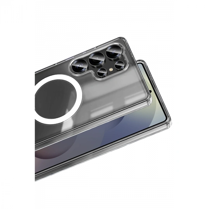 Samsung Galaxy S25 Ultra Kılıf Magneticsafe Şeffaf Silikon - Şeffaf