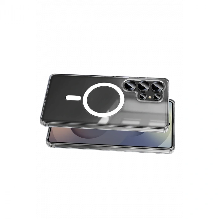 Samsung Galaxy S25 Ultra Kılıf Magneticsafe Şeffaf Silikon - Şeffaf