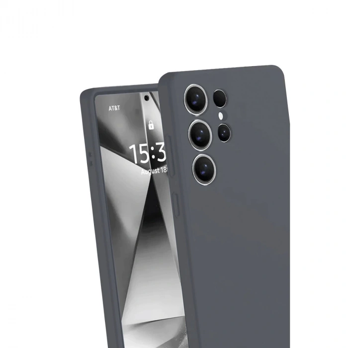 Samsung Galaxy S25 Ultra Kılıf Nano İçi Kadife Silikon - Gri