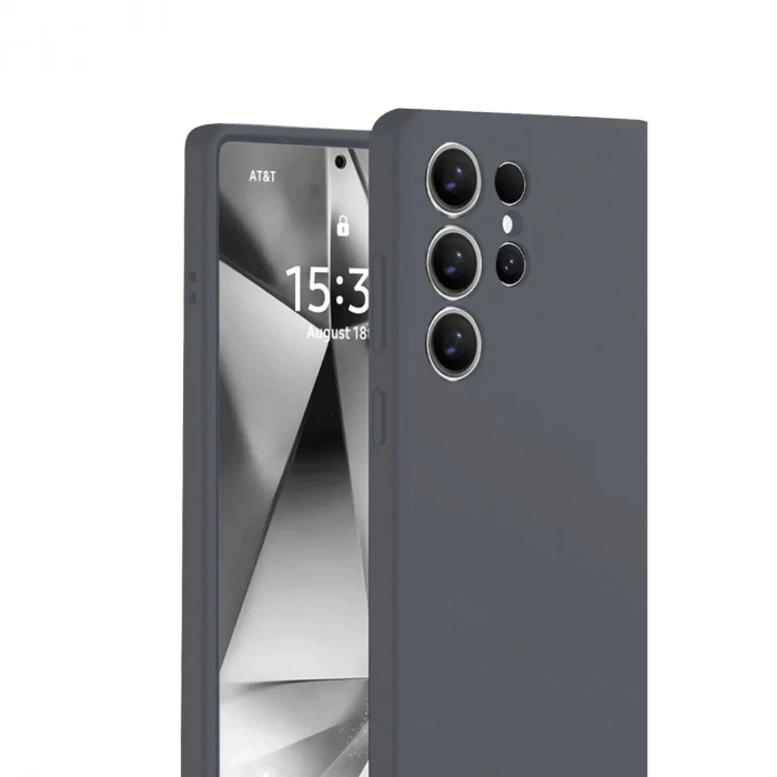 Samsung Galaxy S25 Ultra Kılıf Nano İçi Kadife Silikon - Gri