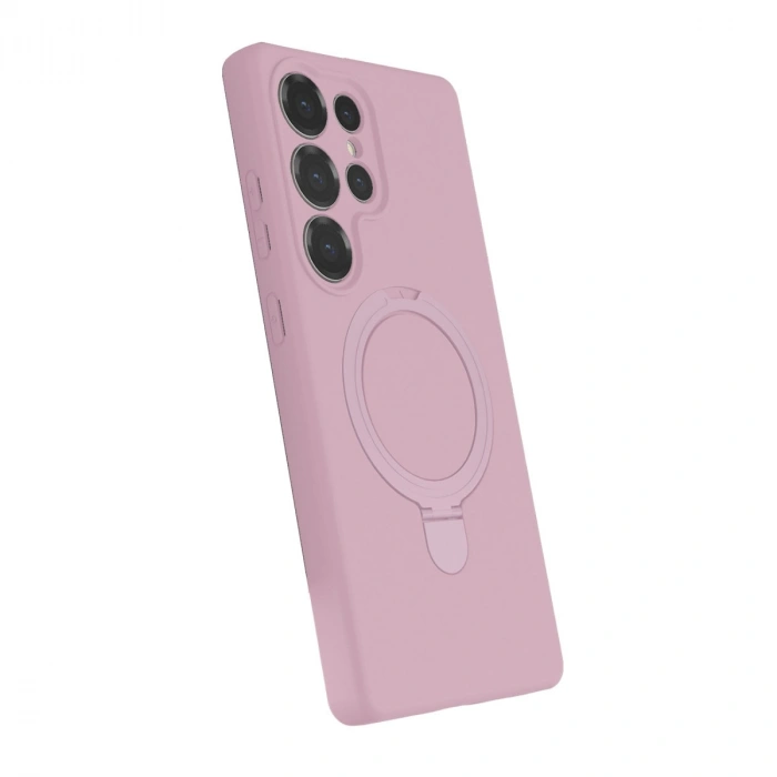 Samsung Galaxy S25 Ultra Regal Magsafe Standlı Kapak - Açık Pembe