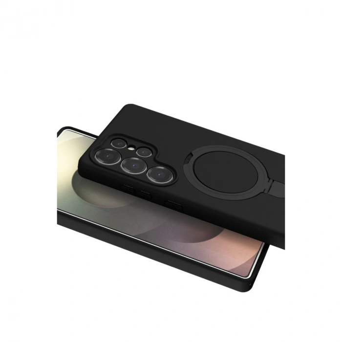 Samsung Galaxy S25 Ultra Regal Magsafe Standlı Kapak - Siyah